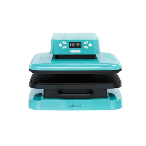 LOKLIK Auto Heat Press Transferpresse Thermopresse, Heißpresse & Transferpresse für Textilien Wärmepresse zum Aufbügeln von T-Shirts, Pullovern, Handtüchern, Tragetaschen - Personalisieren mit Vinyl
