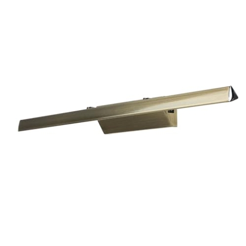 LED Spiegelleuchte mit Schalter, Badezimmer Lampe Wand, Bilderlampe, Edelstahl, Bilderleuchte Messing, Wandleuchte Messing, verstellbar, B:40,7 cm, 460 lm, 3900 K, neutralweiß, LED Wandleuchte