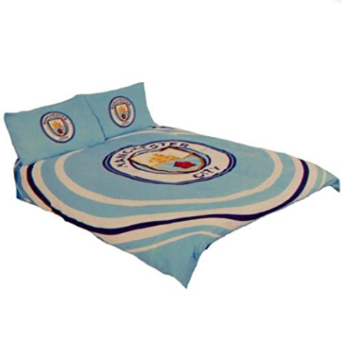 Manchester City FC Pulse Doppel-Bettbezug und Kissenbezug