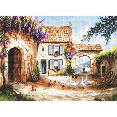 LUCAS Leti902 Kreuzstich Set, Mehrfarbig, 35x26cm
