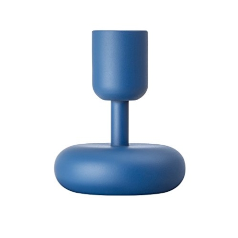 Iittala Nappula Kerzenständer, Stahl, Blau, 8.6 x 8.6 x 10.7 cm
