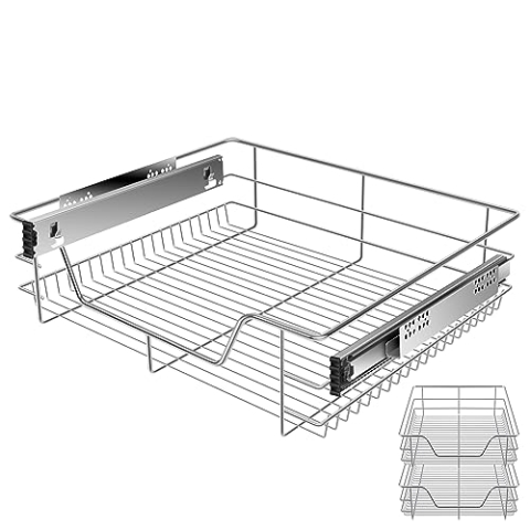 KESSER® Teleskopschublade 2x 60 cm ✓ Küchenschublade ✓ Küchenschrank ✓ Korbauszug ✓ Schrankauszug ✓ Vollauszug ✓ Schublade