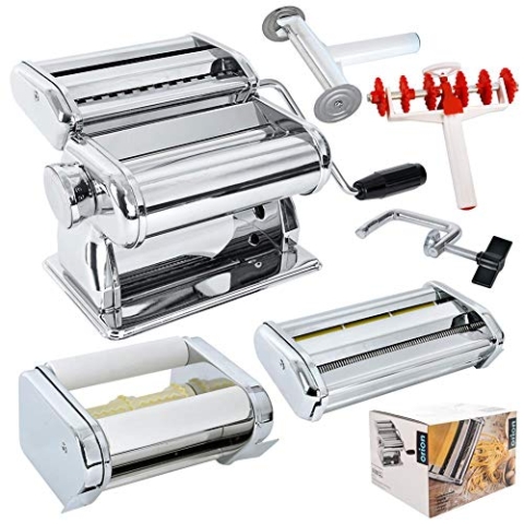 ORION Manuelle Nudelmaschine Pastamaker für hausgemachte Nudeln, Ravioli, Kuchen, Lasagne, Tagliatelle