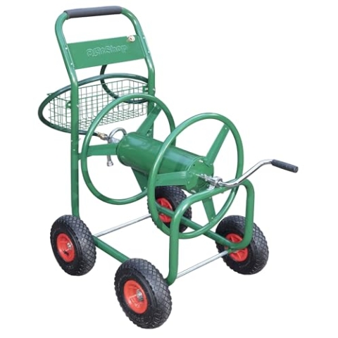 Schlauchwagen 100 m für 3/4" Schlauch inklusive Ablagekorb