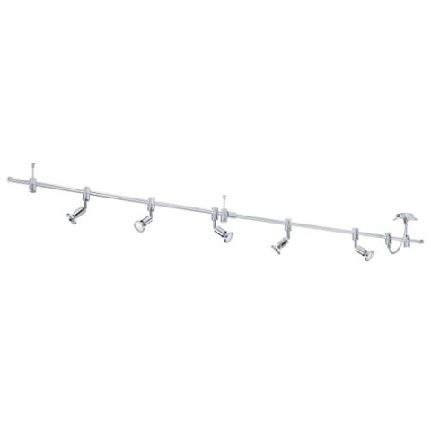 EGLO LED Deckenlampe Vilanova, 5 flammige Deckenleuchte, Deckenstrahler aus Aluminium und Metall, Wohnzimmerlampe in Chrom, Flurlampe, Spots inkl. GU10 Leuchtmittel, warmweiß
