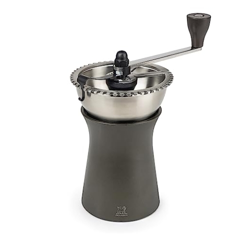 Peugeot Manuelle Kaffeemühle Kronos mit einstellbarem Mahlwerk, Höhe: 19 cm, Stahl, Braun, 35853