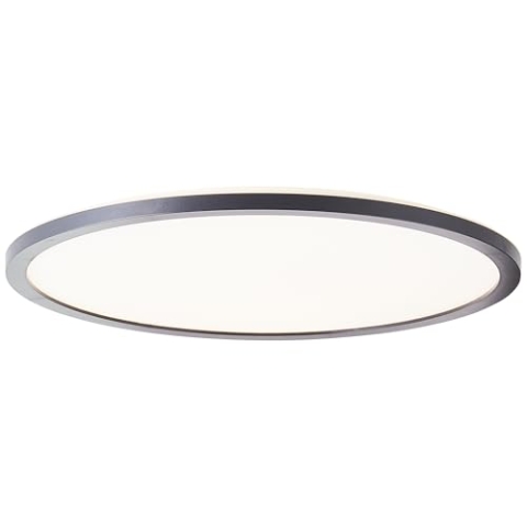 Brelight LED Panel mit Memory Funktion und Timer - dimmbare Deckenaufbau-Paneel - CCT Lichtfarbe: 3000K bis 6500K einstellbar über Fernbedienung - 42 cm Durchmesser - aus Kunststoff in Schwarz/Weiß
