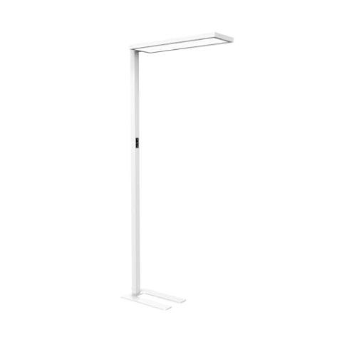 MAUL Standleuchte MAULsenja | Stehlampe dimmbar (2700-5700 K) | Energieeffizente LED-Technik | Deckenfluter mit direkter & indirekte Beleuchtung | Standlampe mit Bewegungssensor | Weiß