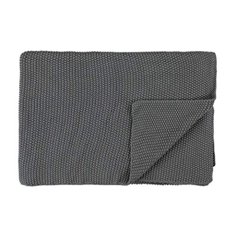 Marc O Polo Strick Dekokissen Plaid Nordic Knit Stone Plaid 130x170 cm