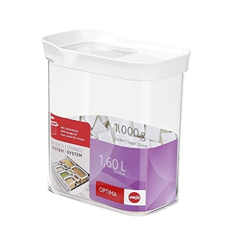 EMSA OPTIMA 4 er Set Schüttdose Frischhaltedose Vorratsdose, rechteckig, 1,60 L