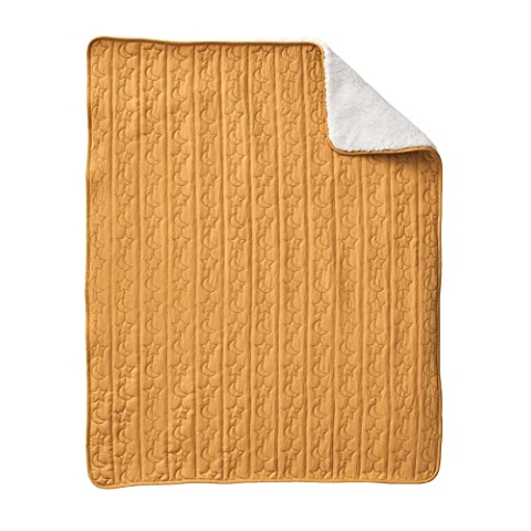VERTBAUDET Sherpa-Decke, kleines Schaf, Honig/Ecru, 75 x 100 cm