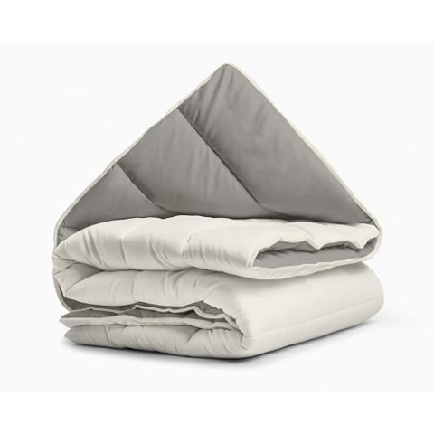 Sleeptime Bettdecke - Beige/Khaki - 240 x 200 - Waschbare Bettdecke - 4 Jahreszeiten - Anti-Allergene Steppdecke