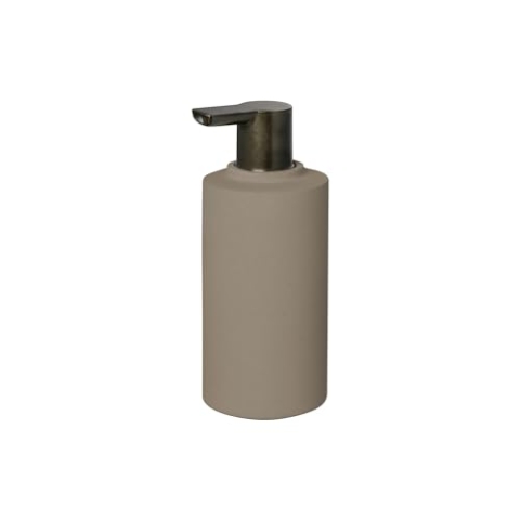 blomus Seifenspender CRETO | Farbe Mourning Dove | 190 ml | Ø7 x 16,5H cm | Handseifenspender aus natürlichem Beton | Rutschfester Flüssigseifenspender in Grau