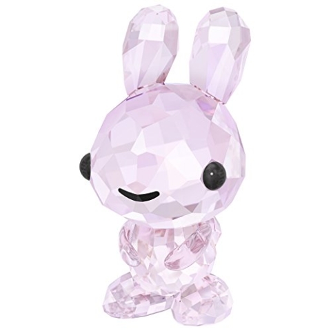 Swarovski Zodiac Anmutiger Hase aus Kristallen in der Farbe Rosa, Maße: 3,9cm x 2cm x 2,3cm, 5302322