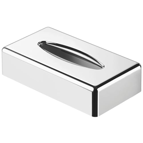 Geesa Kleenex Box freistehend oder zur Montage an der Wand, ABS verchromt, Silber