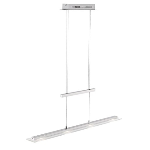 Fischer & Honsel Pendelleuchte Tenso TW 4x LED 5,0 Watt, nickelfarben, 3 Stufen CCT, höhenverstellbar, stufenlos dimmbar, 211224, 88 x 9 x 150 cm (LxBxH) , 1600 lm, 2700 K / 3350 K / 4000 K