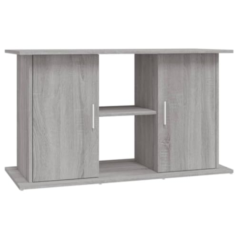 vidaXL Aquariumständer, Aquarium Unterschrank mit viel Stauraum, Aquarium Tisch mit Stabiler Oberplatte, Aquariumschrank Aquarium Halter, Grau Sonoma Holzwerkstoff