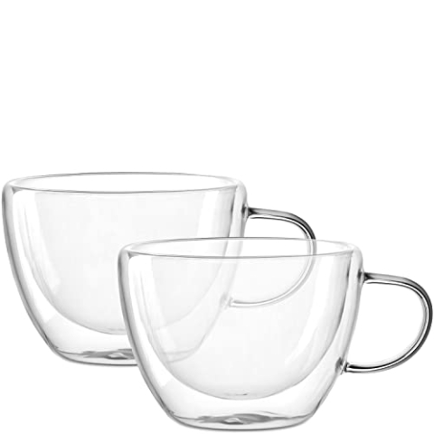 LEONARDO HOME Teetassen DUO 6er-Set 360 ml, 053064, Glas, 360 milliliters, Transparent
