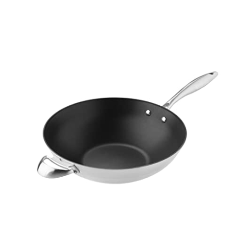 SCANPAN CTX Wokpfanne 32 cm Induction | 5-schichtige Konstruktion | Für alle Herdarten geeignet | Multifunktionale Wok-Pfanne | Stratanium+ Antihaftbeschichtung | Ofenfest