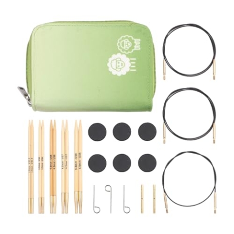 KnitPro Bamboo austauschbare Nadeln Starter-Set - 1Stk, Bunt