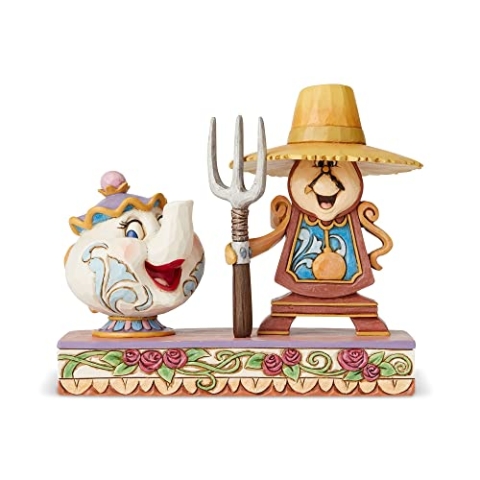 Disney 6002813 Traditions Cogsworth and Mrs Potts Figurine