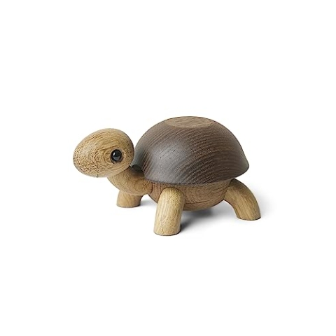 Spring Copenhagen Speedy, die neugierige Baby-Schildkröte - Dekorative Holzfigur und Aufbewahrungsbox