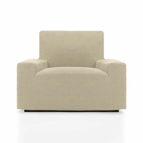 SOFASKINS® super elastischer überzug, Sofabezug 1 sitzer, atmungsaktiv, bequem und langlebig, Sofa überzug, Einfach anzubringen, Maße (70-110Cm), Farbe Beig