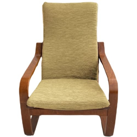 Dorian Home Kissenbezug für Poang-Sessel, aus elastischer Stricktechnik, praktischer Bezug, maschinenwaschbar, bügelfrei (Haselnuss)