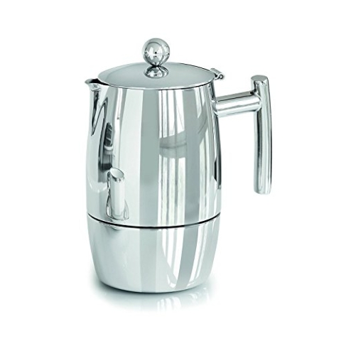 Karl Weis Espressokocher, Edelstahl, Silber, 10 Tassen