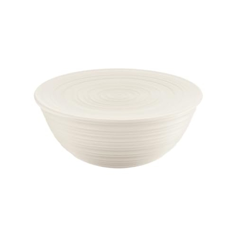 Guzzini - Tierra, Behälter XL mit Deckel - Milchweiß, Ø 30xh13 cm | 5000cc - 175001156, Weiß