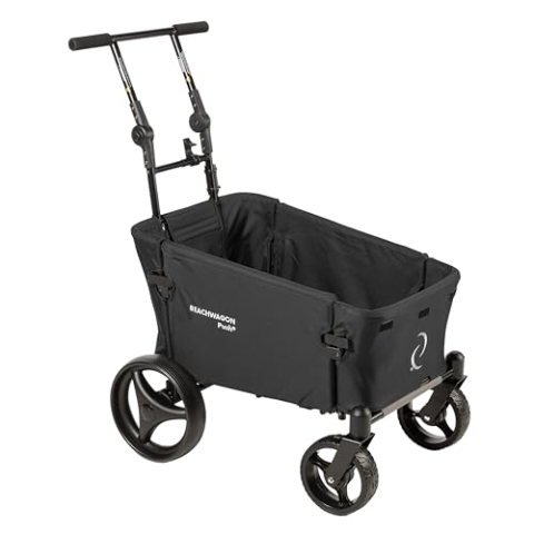 Beachwagon Push Faltbarer Bollerwagen Bollard Cart Wagen zum Transport von Kindern, Haustieren und Habseligkeiten mit Einer Tragfähigkeit von 40 kg 89 x 54 x 105 cm