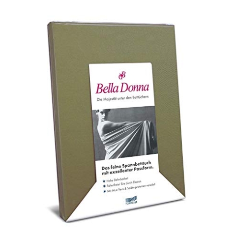 Spannbettlaken Bella Donna Jersey für Matratzen & Wasserbett 90-100 x 190-220 cm in Olive