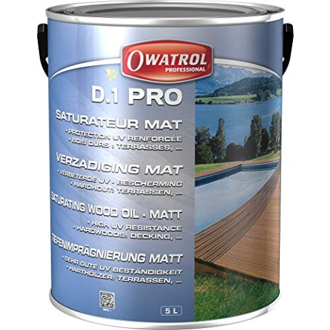 D. 1 PRO - Saturator Amber für exotisches Holz - Öl Pro - 5 Litres, Farblos