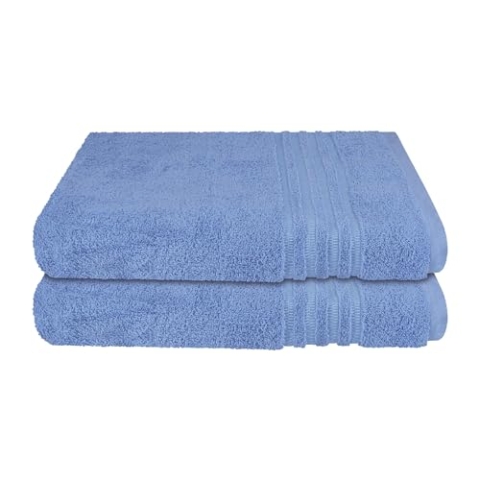 Schiesser Frottier Duschtuch Milano im 2er Set | 100% Baumwolle aus nachhaltiger Produktion | weich, saugstark, farbecht | 70x140cm | Hellblau