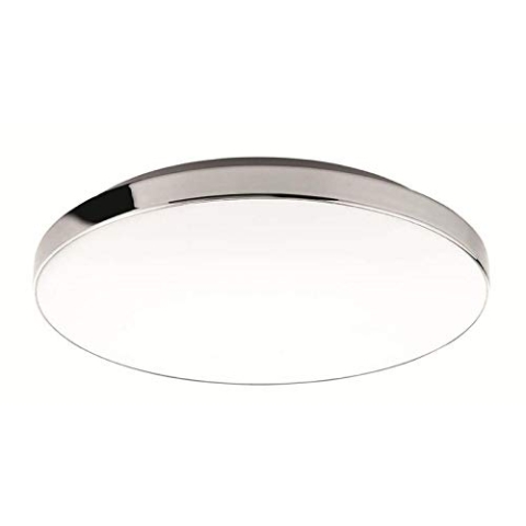 BRILONER Leuchten - LED Deckenleuchte, Badlampe, Badleuchte IP44, 13 Watt, 1.700 Lumen, 4.000 Kelvin, Weiß-Chrom, Ø35.5cm, 3351-216