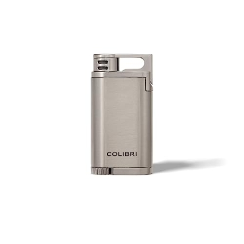 Colibri Belmont Sturmfeuerzeug - Windbeständig - Große Einstellrad - Jet Feuerzeug Mit Einzel Jetflamme - Metallkonstruktion - Gas Nachfüllbar (nicht Im Lieferumfang Enthalten) - Elegante Geschenkbox
