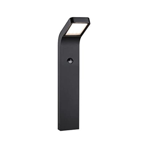 Paulmann 94747 LED Außenleuchte Pollerleuchte Kulma Bewegungsmelder seewasserresistent IP44 500mm 3000K 7,5W 500lm 230V Anthrazit Alu Warmweiß