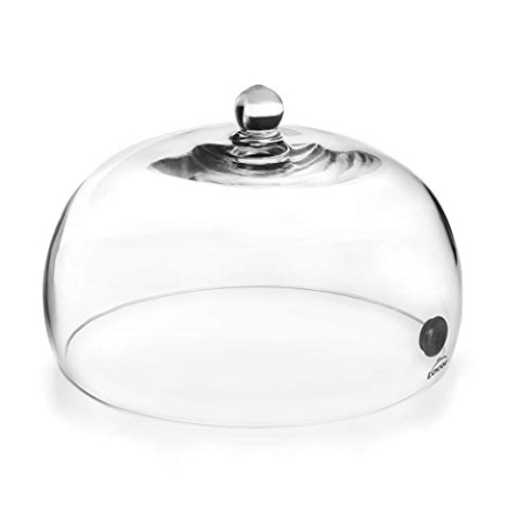 LACOR 61817 | Dunstabzugshaube für Magic Smoker | Glasdeckel mit Ventil | ermöglicht das Eindringen, Dampf und Aromen zum Räuchern und Aromatisieren von Lebensmitteln | Ø 25 x 14 cm, Glas