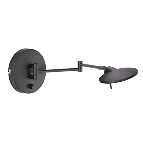 Trio Leuchten LED Wandleuchte Kazan 274770132, Metall, Schwarz matt, 8 Watt, Drehdimmer