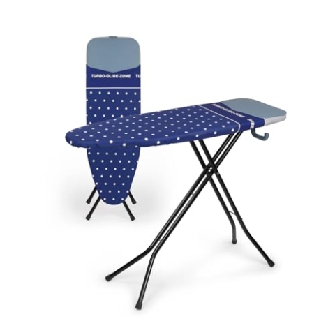 Vitapur Premium Bügelbrett mit Hochwertigem Bügelbezug - Stabiles & Höhenverstellbares Tischbügelbrett, Dampfbügelstation geeignet - Langlebiges Dampfbügelbrett, Ironing Board, Bügeltisch