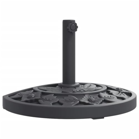 vidaXL Sonnenschirmständer, Schirmständer mit Standfuß Spannknopf, Schirmhalter für Ø38/48 mm Mast, Sonnenschirmfuß Ständer, 9 kg Halbrund