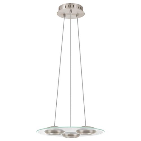 Design LED 21 Watt Deckenleuchte aus satiniertem Glas Pendelleuchte Eglo 90811