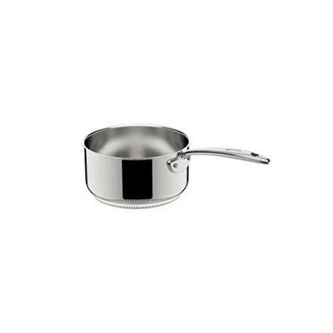 Lagostina Accademia Lagofusion Tiefe Kasserolle aus Edelstahl 18/10 mit Langem Griff, 16 cm Ø, Topf für Induktion, Gas und Ofen, Außen Glänzend und Innen Gebürstet, Genietete Griffe, 5-Lagiger Boden