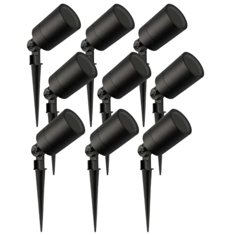 Ledvion - 9X LED Strahler, GU10 Fassung, Schwarz, 5W, IP65, inkl. Schnellanschluss