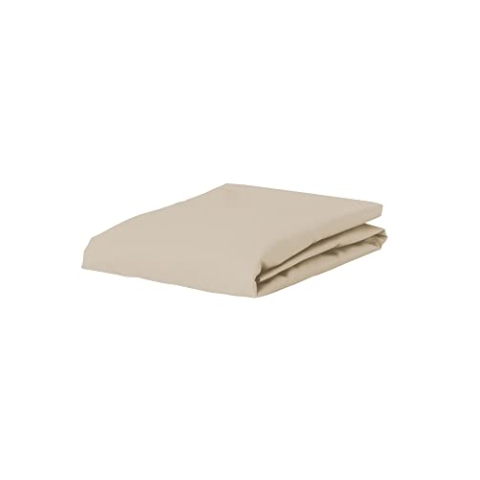 Essenza Spannbettlaken Premium Percale Cement, 140x200 cm, 100% Baumwollpercale, Uni