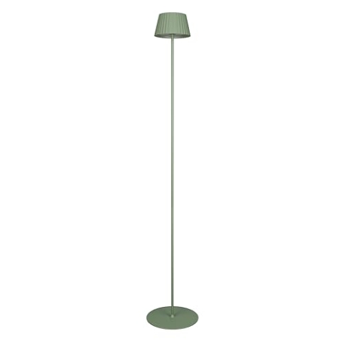 Reality Leuchten LED Außen Akku Stehleuchte Suarez R47706149, Metall Pistaziengrün, inkl. 1.5 Watt LED, 4-fach Touch
