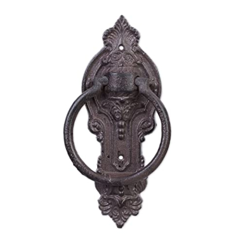 Relaxdays Heurtoir de Porte Antique Antiker Türklopfer 5er Set, Türhammer, rustikaler Stil, Eisenguss, HxBxT 25,5x10,5x2,5cm, 100% Gusseisen, Braun, Schwarz, 5 x 10,5 x 2,5 cm