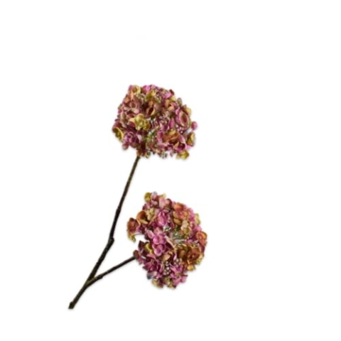 Silk-ka Kunstblume - Seidenblume Hortensienzweig Lila-Grün 81 cm
