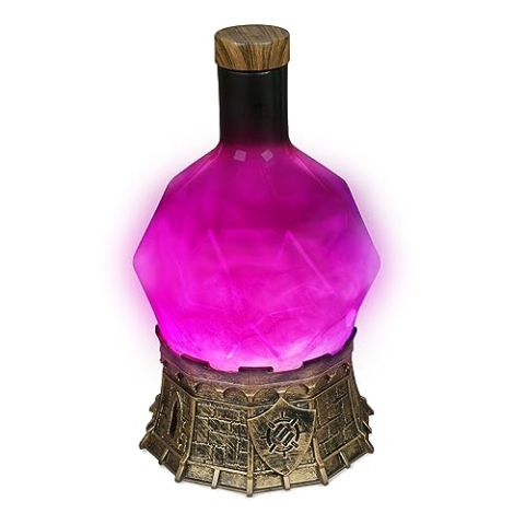 ENHANCE Gaming Zaubertrank Licht mit wirbelnden mystischen Gebräu - Zaubertrank Flasche Stimmungslicht Prop für Tabletop-Spiele, Schreibtisch Dekoration - Soft Glowing Whirling Potion (Purple Elixir)