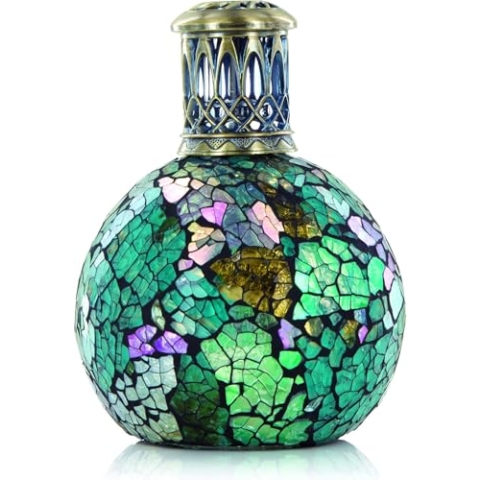 ASHLEIGH & BURWOOD Duftlampe 'Peacock Feather' rund 11cm - Glasmosaik - katalytische Aromalampe